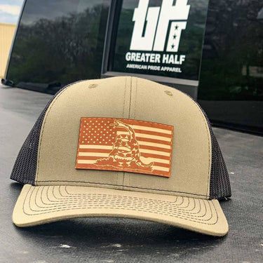 Don't Tread On Me/American Flag Patch Hat Hat Greater Half